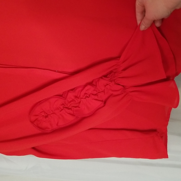 Zara Basic sheer red blouse size L - Picture 2 of 3